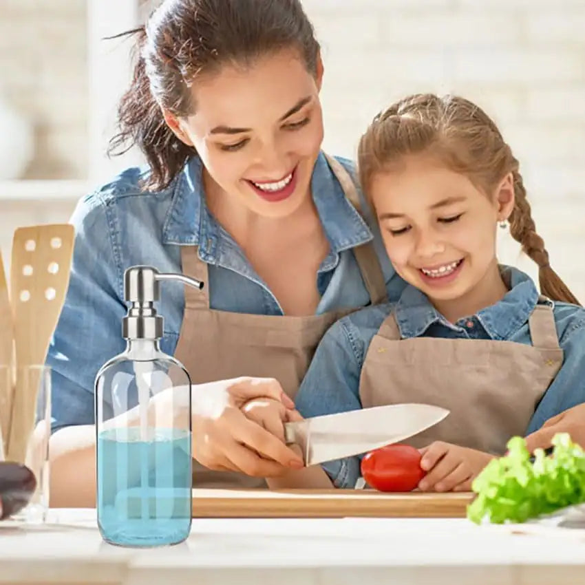 Clear Glass Soap Dispenser