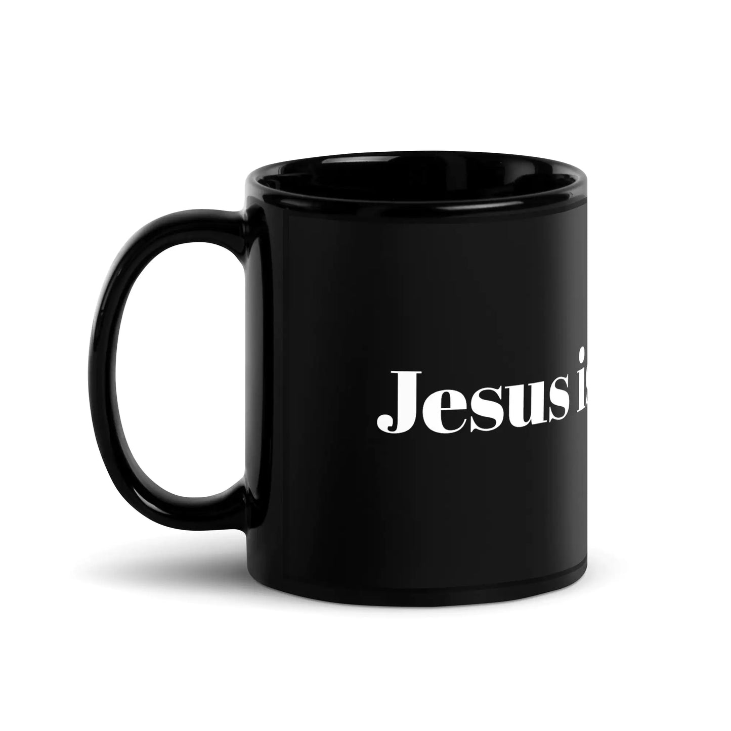 Taza negra brillante