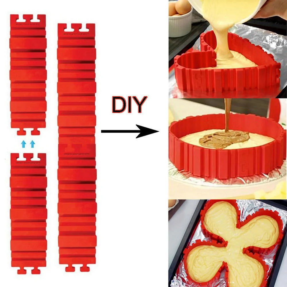 Flexible DIY Silicone Cake Mold Set