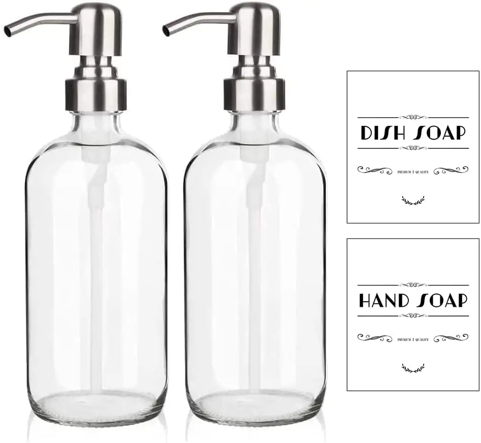 Clear Glass Soap Dispenser