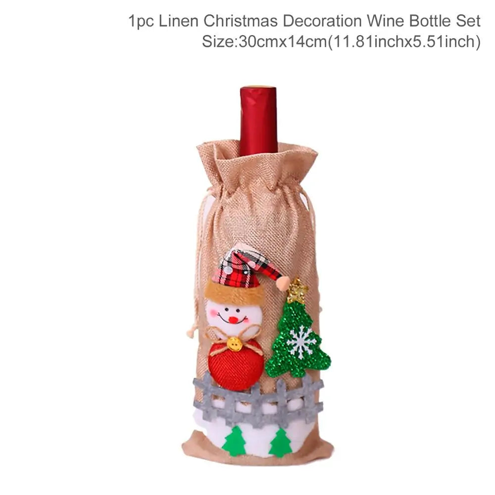 Santa Claus Wine Bottle Cover