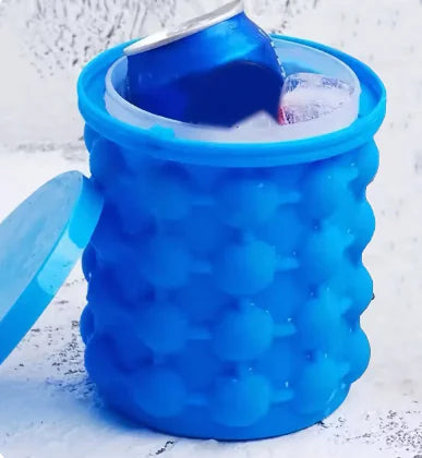 Blue Silicone Ice Bucket Cup