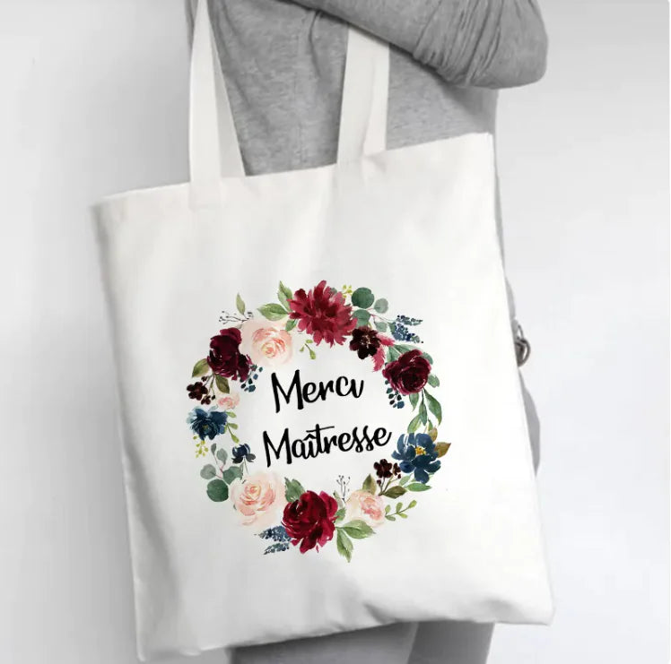 Fleur Canvas Tote Bag