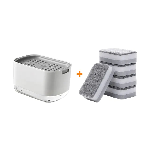 Dispenser Soap Container With Sponge Holder