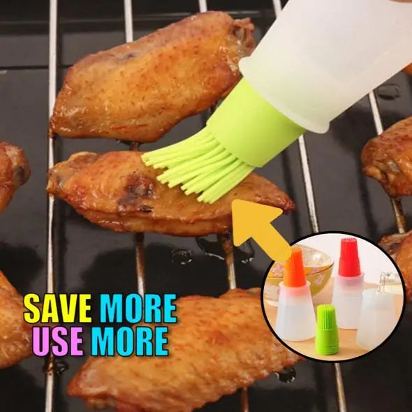 BBQ Grill Oil Basting Brush Bottle