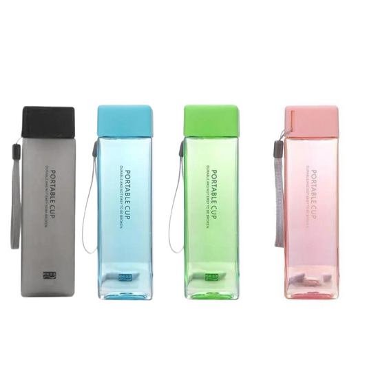 Transparent Square Plastic Water Cup