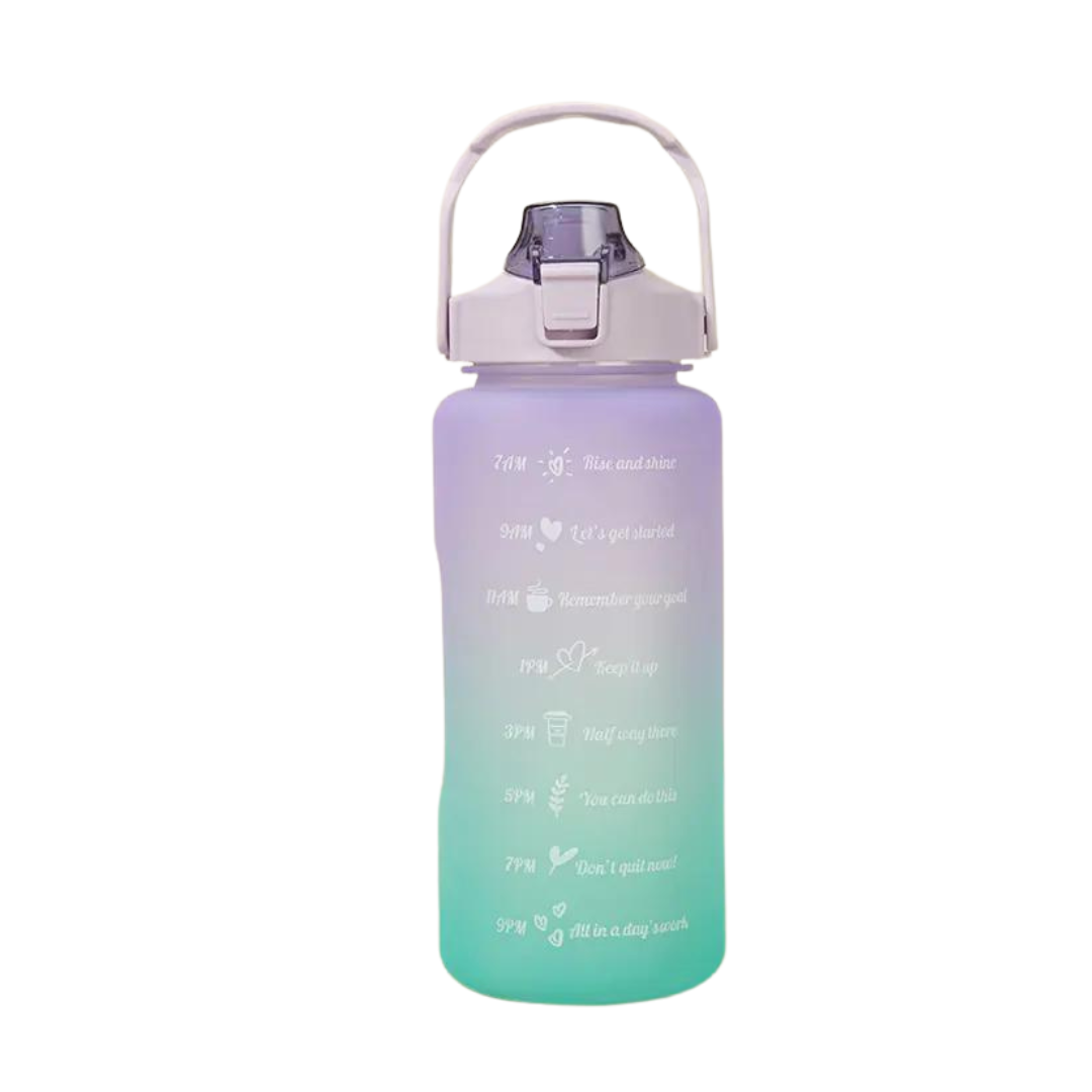 2L Large Capacity Water Bottle with Straw