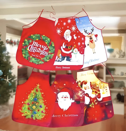 Festive Oil-Proof Kitchen Apron