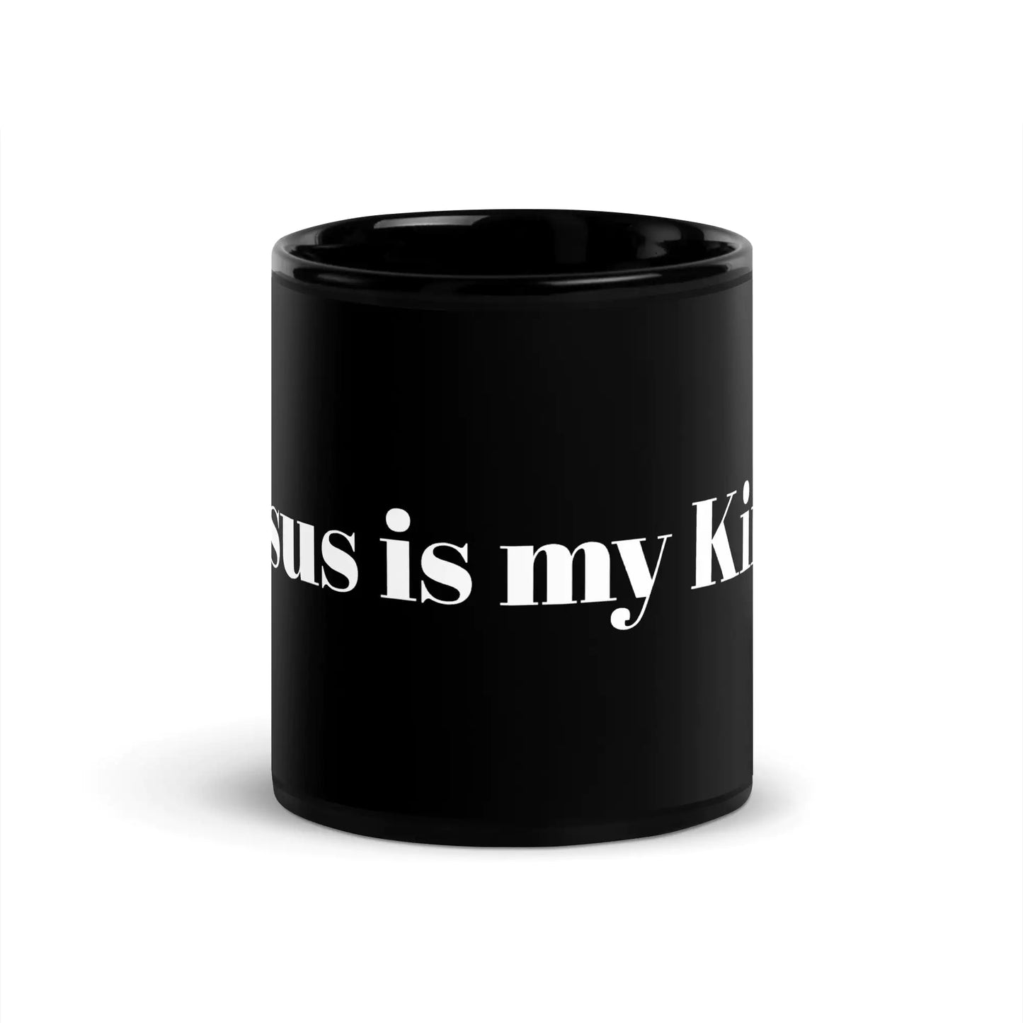 Taza negra brillante