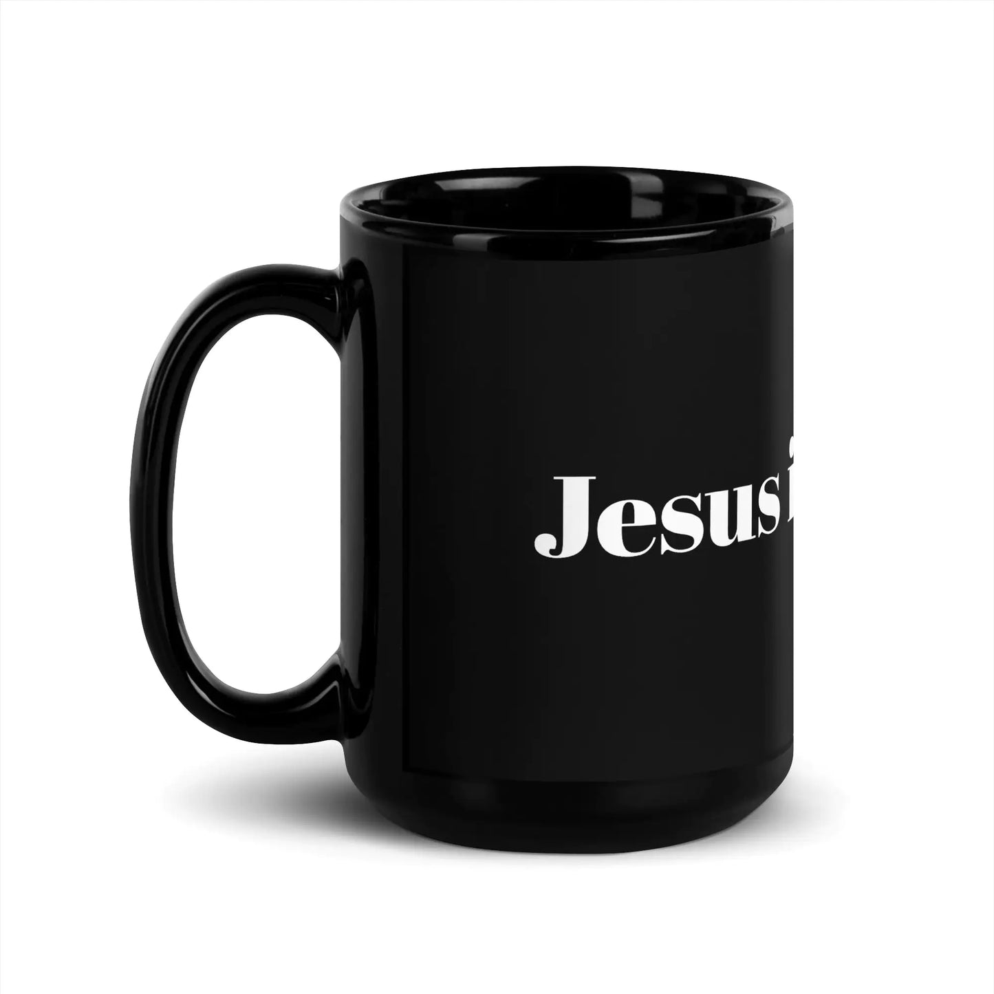 Taza negra brillante