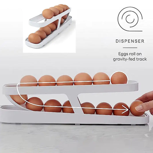 Dispensador de huevos con desplazamiento automático