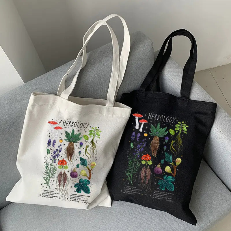 Mushroom Canvas Tote Bag