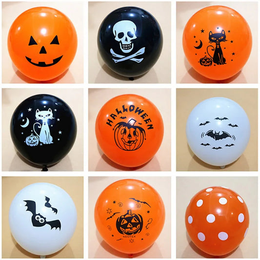 10 piezas de globos decorativos de Halloween