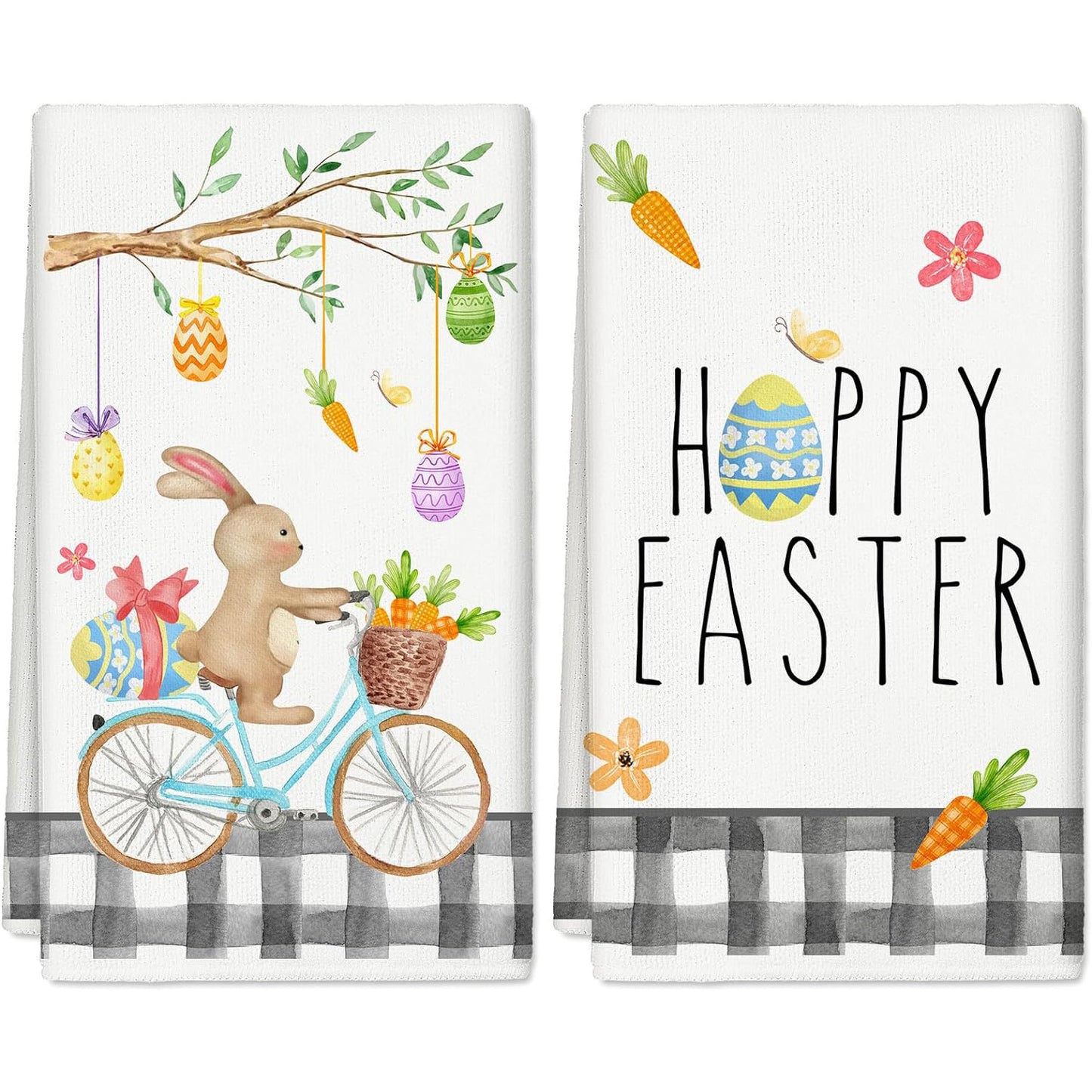 Easter kitchen towel cartoon rabbit dish towel