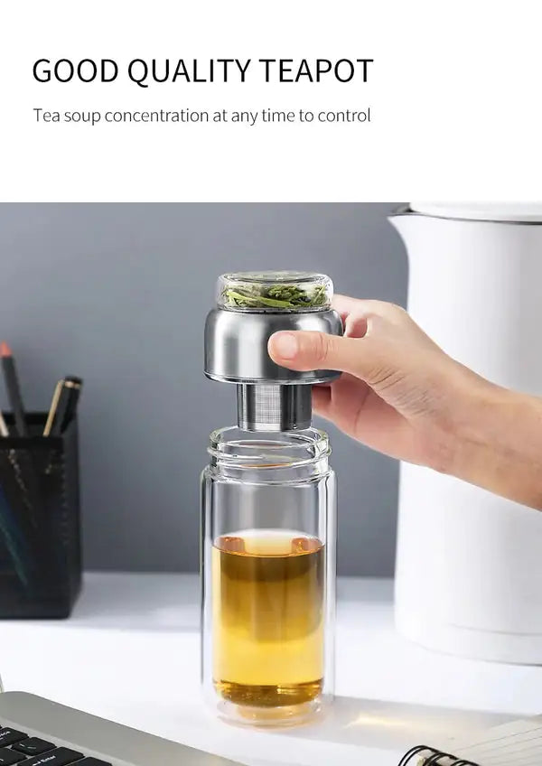 Portable Glass Tea Infuser Bottle