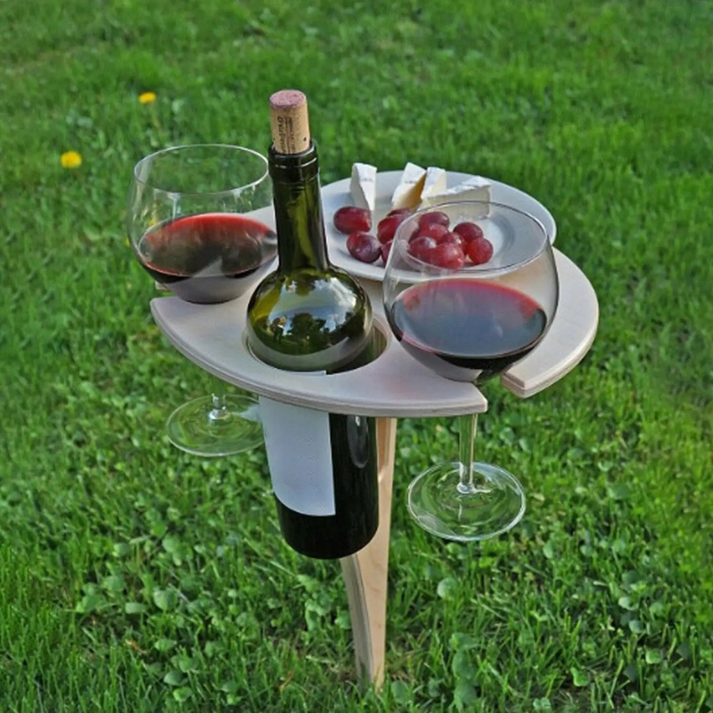 Mesa de vino portátil para picnics al aire libre