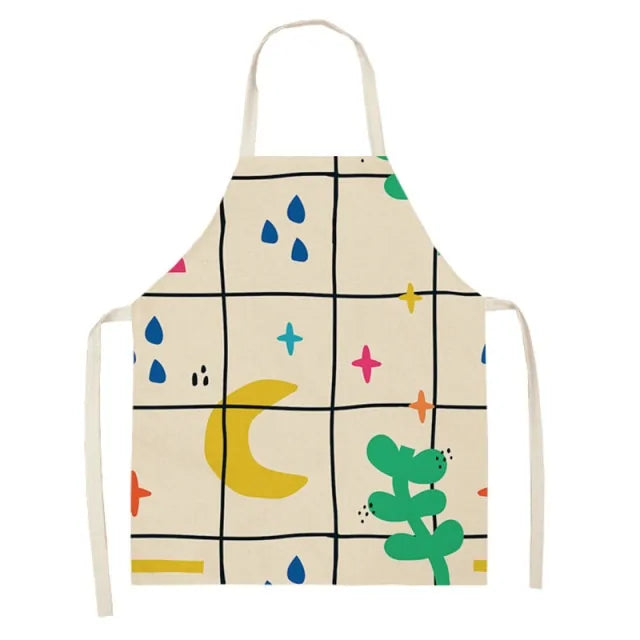 Delantal de cocina con estampado de cactus