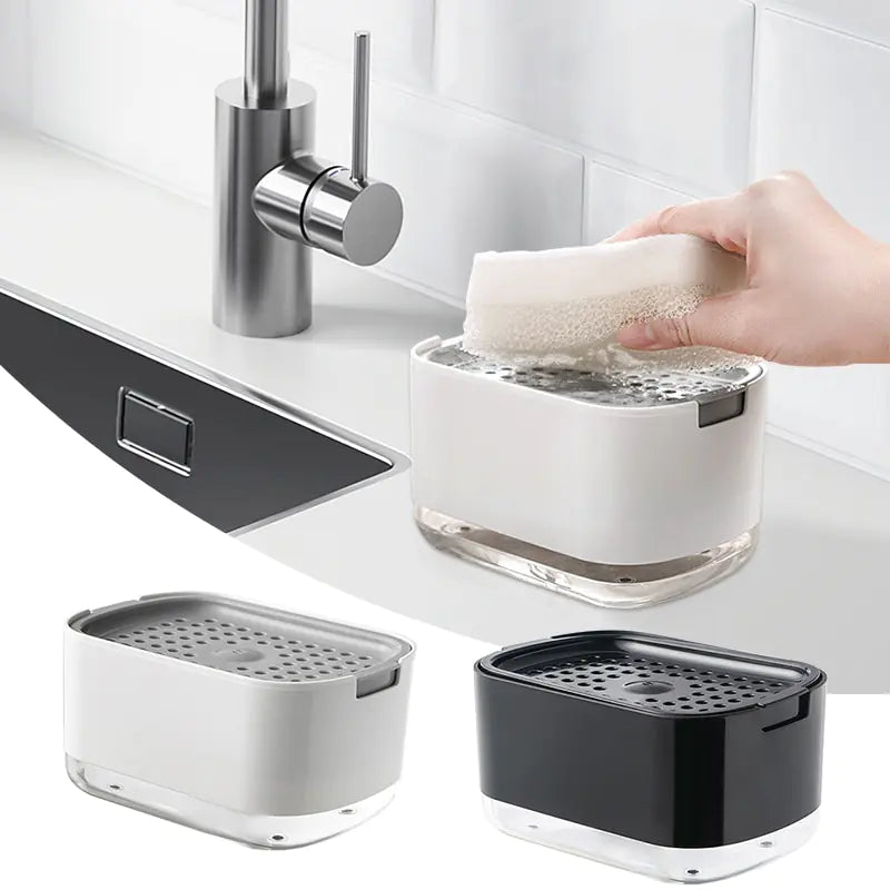 Dispenser Soap Container With Sponge Holder