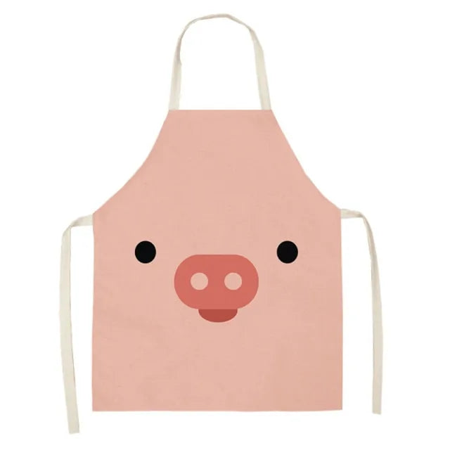 Cartoon Animal Pattern Oilproof Apron