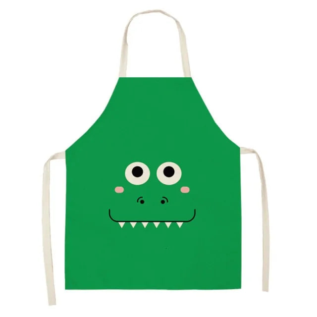 Cartoon Animal Pattern Oilproof Apron