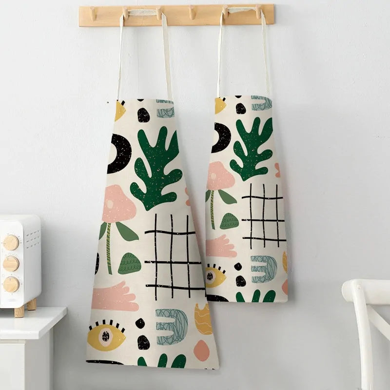 Delantal de cocina con estampado de cactus