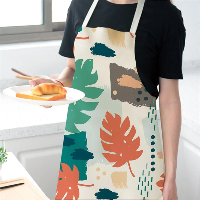 Delantal de cocina con estampado de cactus