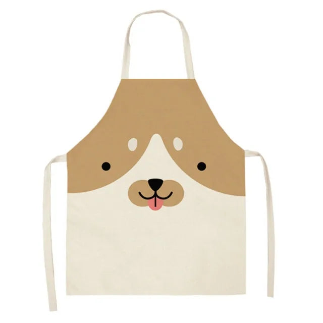 Cartoon Animal Pattern Oilproof Apron