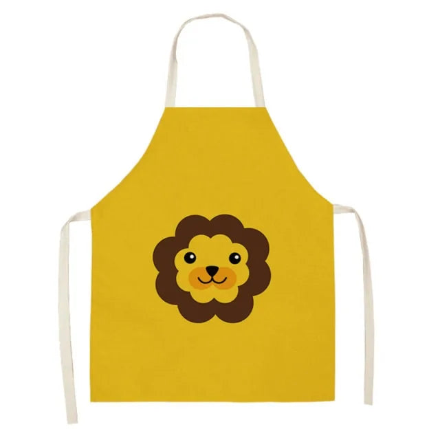 Cartoon Animal Pattern Oilproof Apron