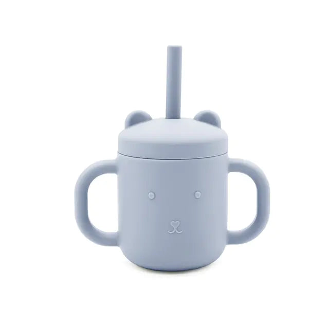 Taza binaural portátil para niños con pajita