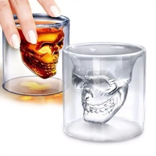 Vaso de chupito con forma de calavera