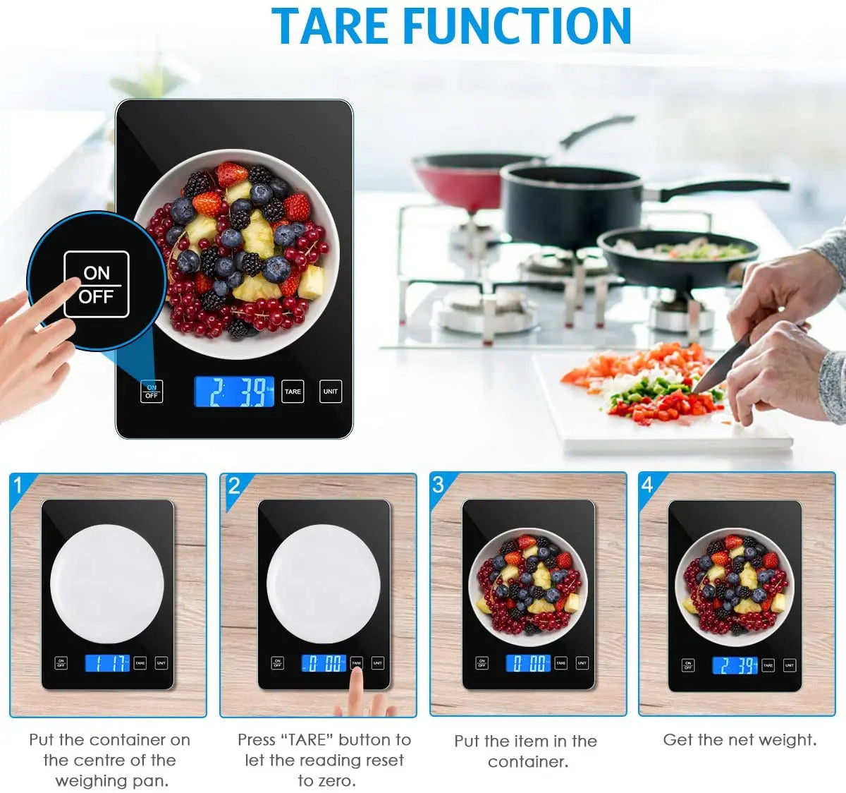 Digital Kitchen Multi-Function Scale