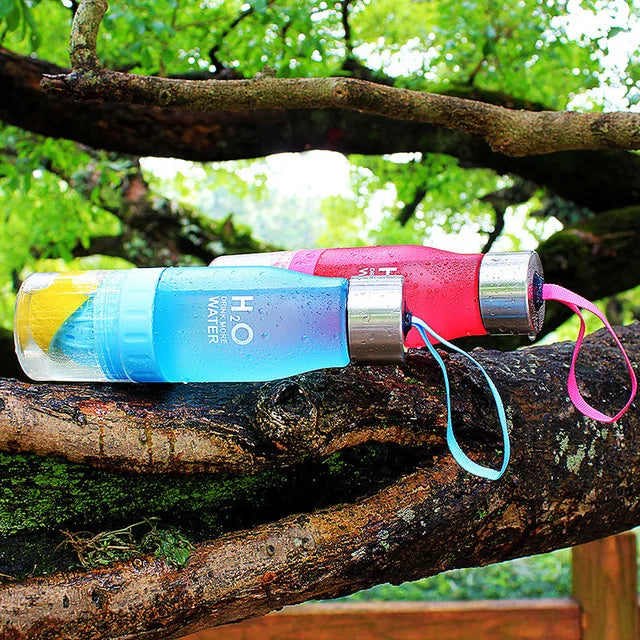 Botella de agua con infusión de frutas