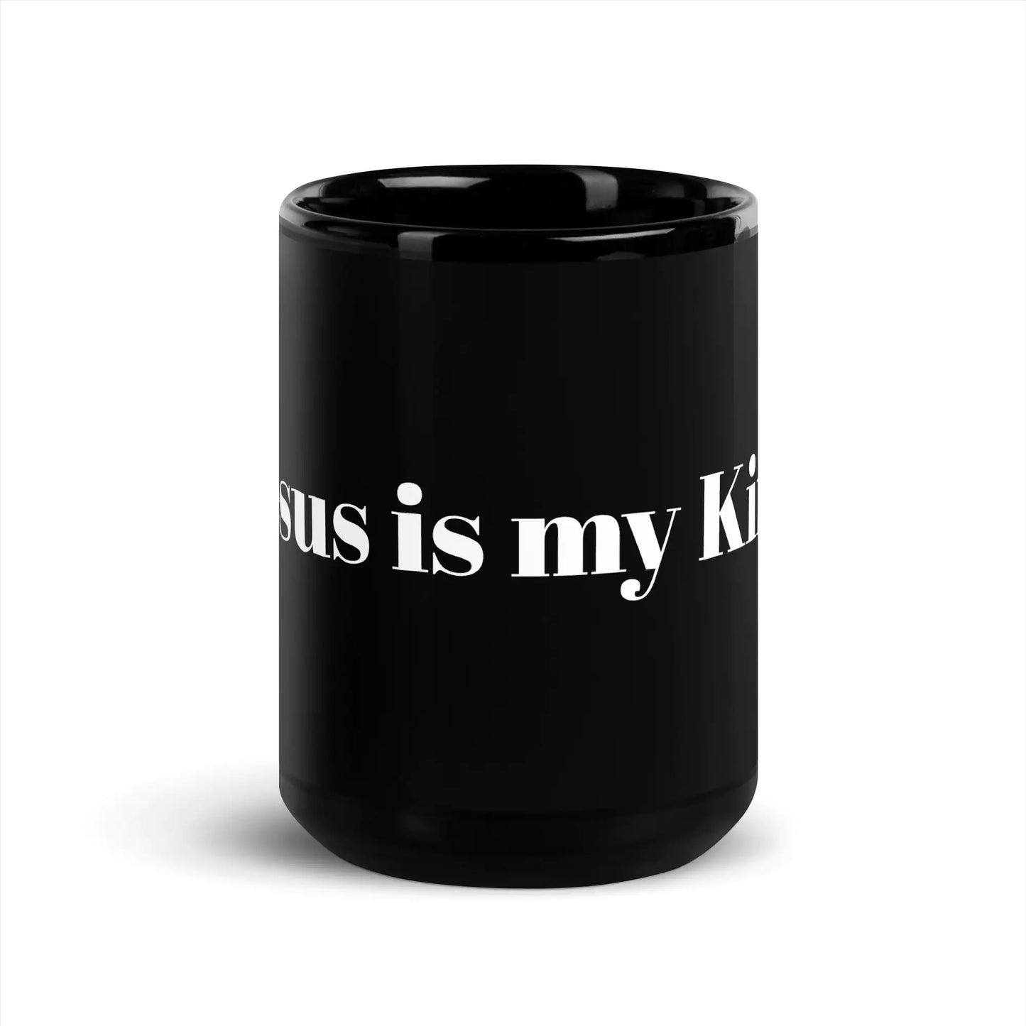 Taza negra brillante