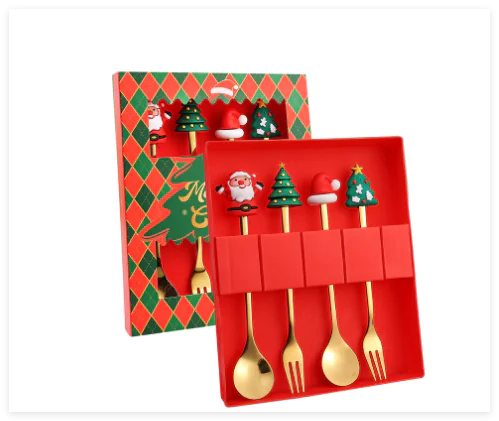 Festive Stainless Steel Christmas Spoon