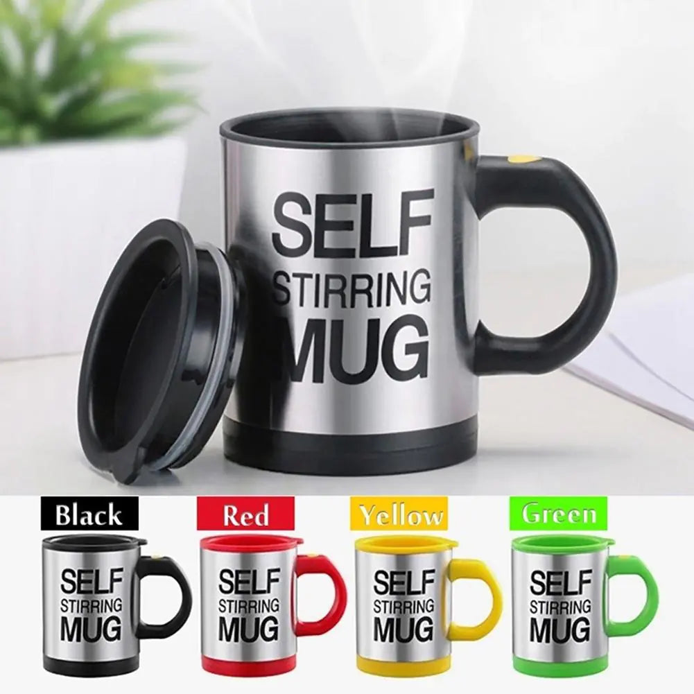 Taza de café con agitación automática