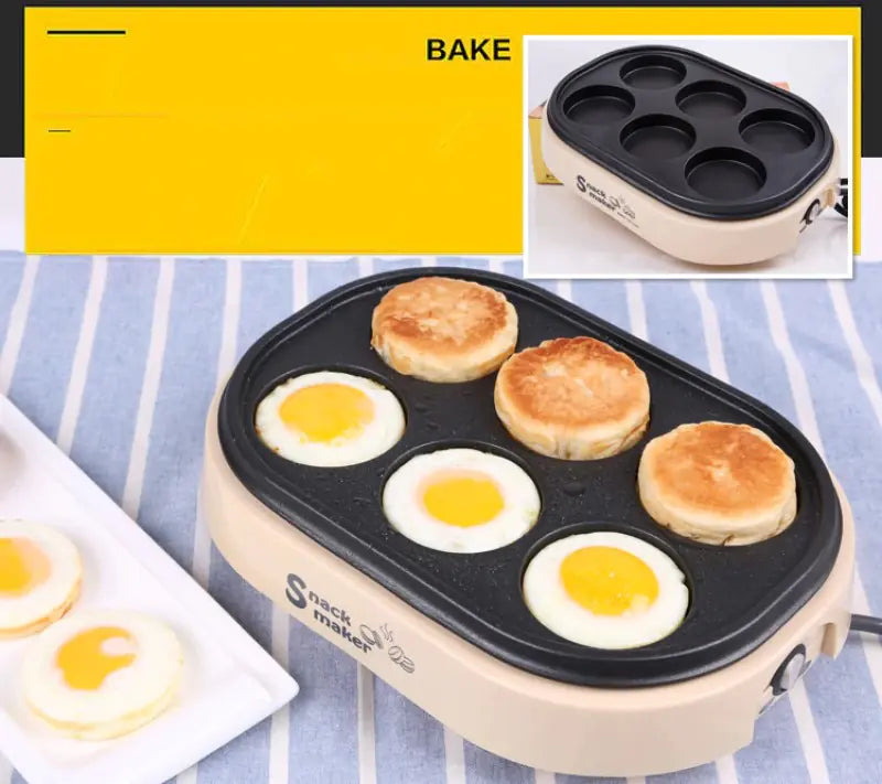 Elektrische mini broodtaart ei pannenkoeken maker