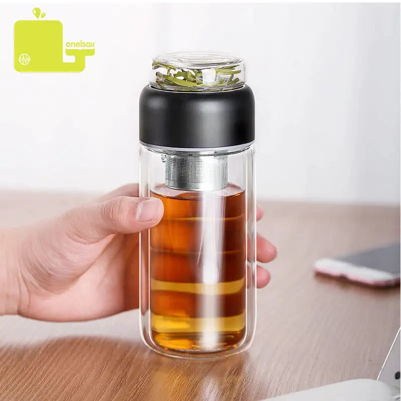 Portable Glass Tea Infuser Bottle