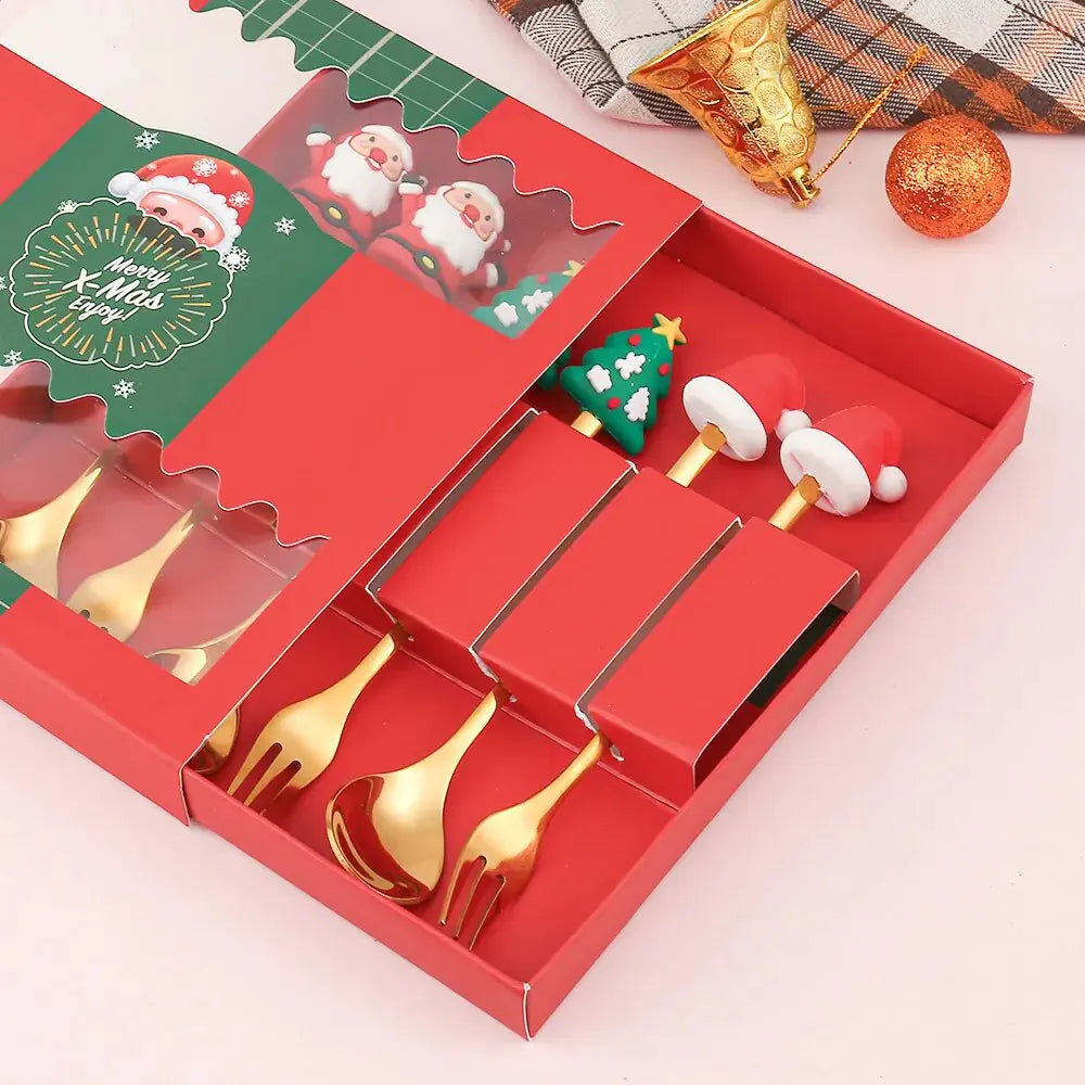 Christmas Cutlery Set: Festive Spoon and Fork