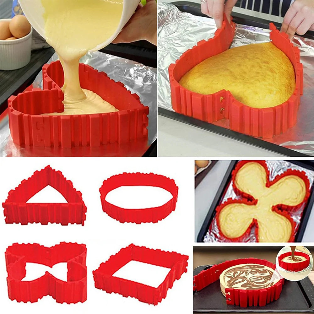 Flexible DIY Silicone Cake Mold Set