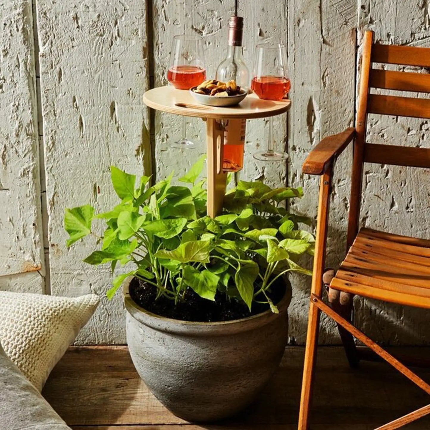 Mesa de vino portátil para picnics al aire libre