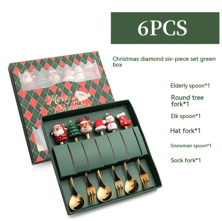 Festive Stainless Steel Christmas Spoon