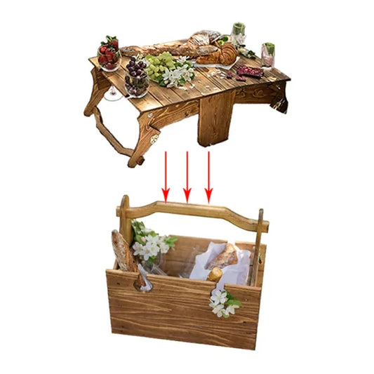 Cesta de picnic plegable / mesa