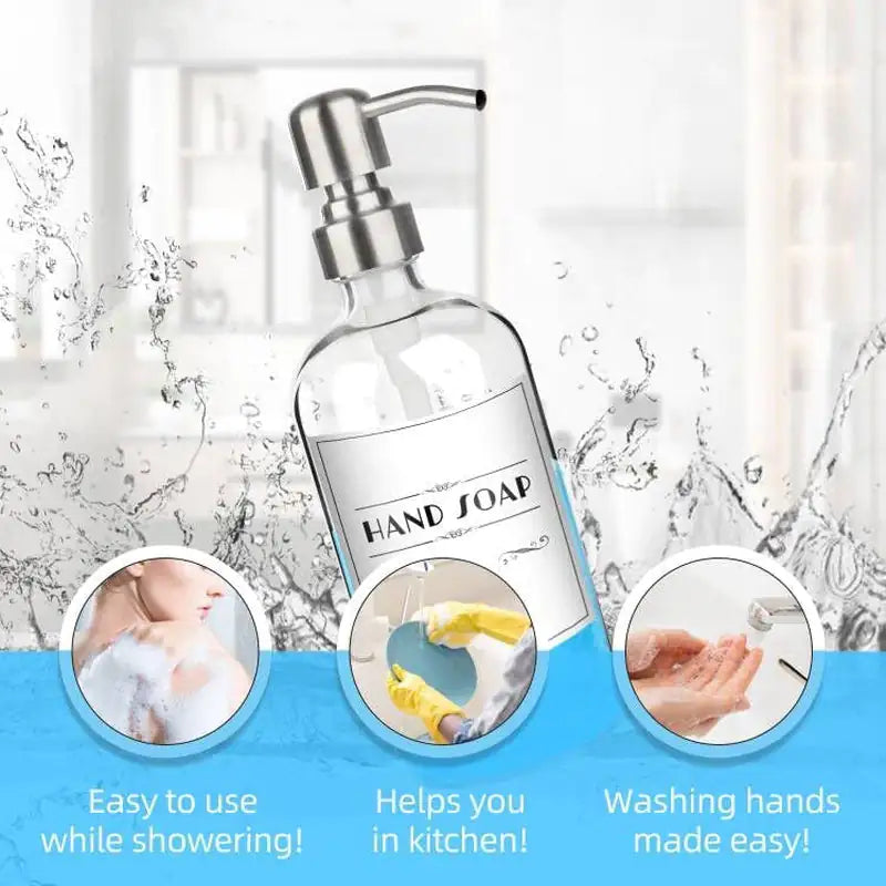 Clear Glass Soap Dispenser