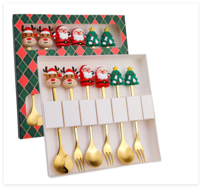 Festive Stainless Steel Christmas Spoon