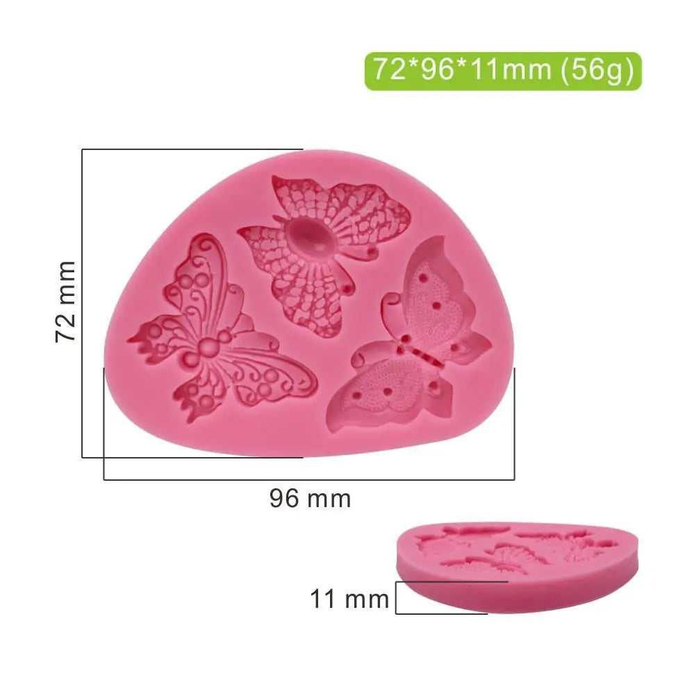 Molde de silicona para fondant de mariposas